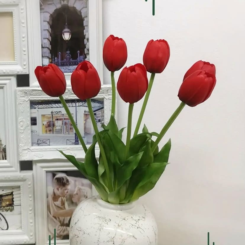 Искусственные цветы в Барнауле | Цветы искусственные «Тюльпаны», красные, букет