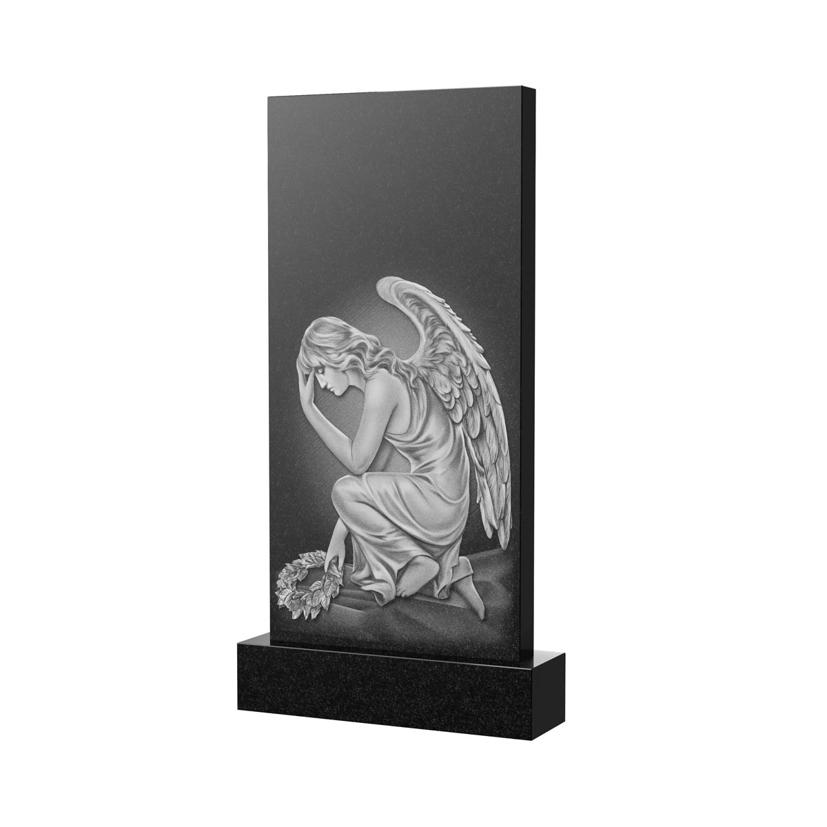 Оборотная сторона | Оформление оборотной стороны стелы с ангелом, рисунок ОБ-026