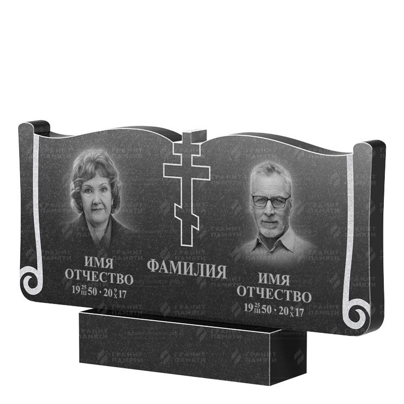 Гранитные памятники в&nbsp;Барнауле | Двойной гранитный памятник ФГ-263