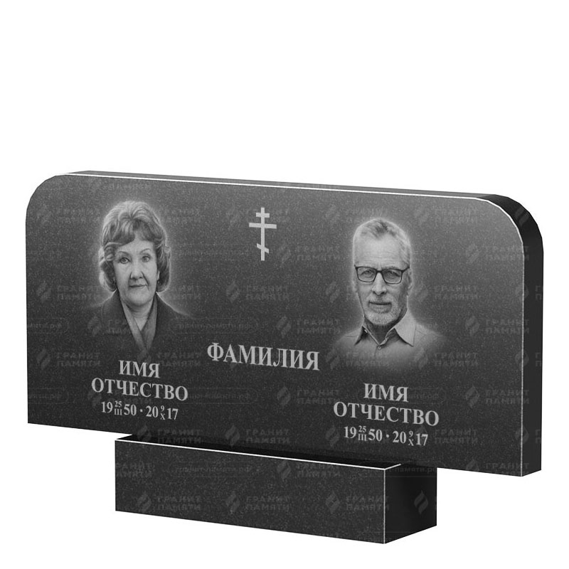 Памятники из гранита двойные в&nbsp;Барнауле | Двойной гранитный памятник ФГ-254