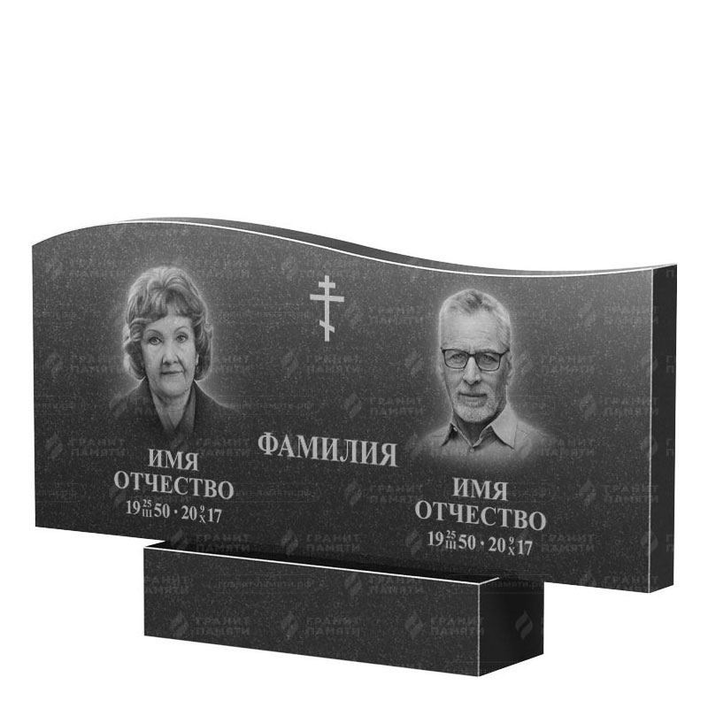 Памятники из гранита двойные в&nbsp;Барнауле | Двойной гранитный памятник ФГ-255