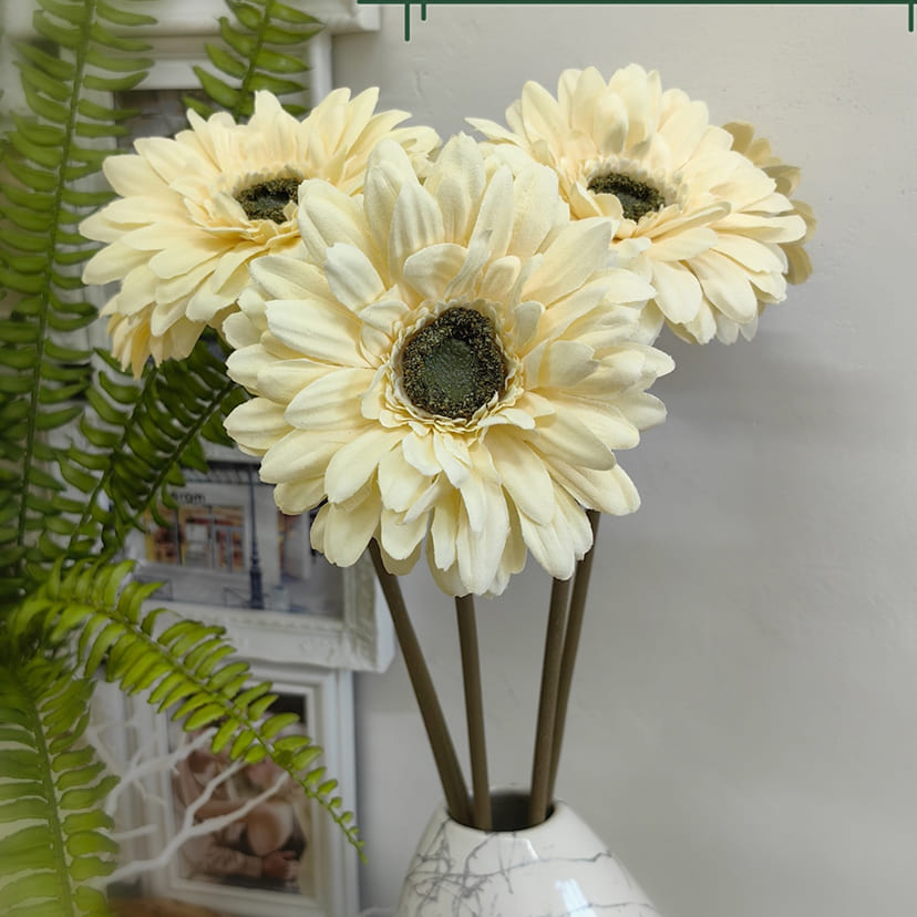 Искусственные цветы в Барнауле | Цветок искусственный «Гербера», молочно-персиковая, одиночный