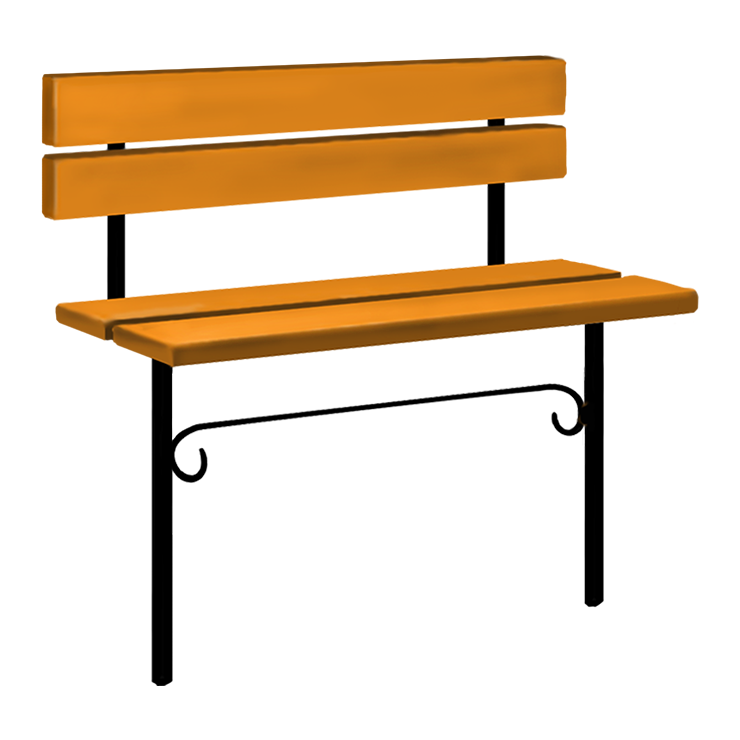 Металлические оградки, столы, скамейки в&nbsp;Барнауле | Скамейка №4 со спинкой