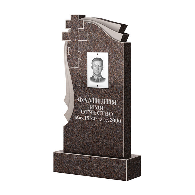 Гранитные памятники в&nbsp;Барнауле | Памятник из гранита Карел Brown ФГЦ-081