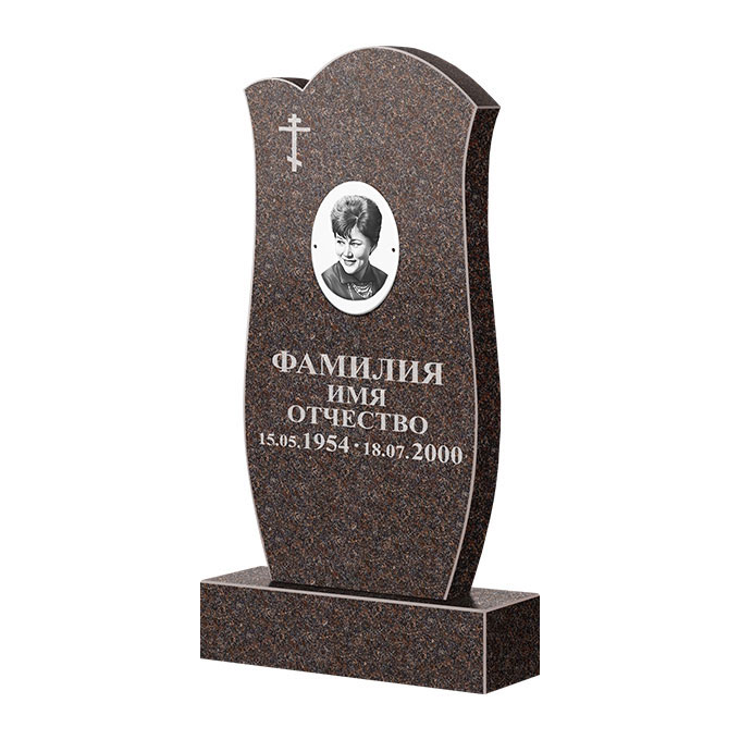 Памятники из цветного гранита в&nbsp;Барнауле | Памятник из гранита Карел Brown ФГЦ-039