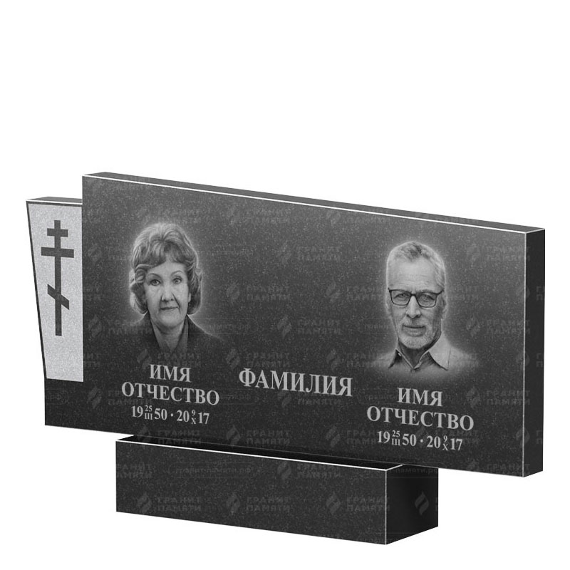 Памятники из гранита двойные в&nbsp;Барнауле | Двойной гранитный памятник ФГ-137
