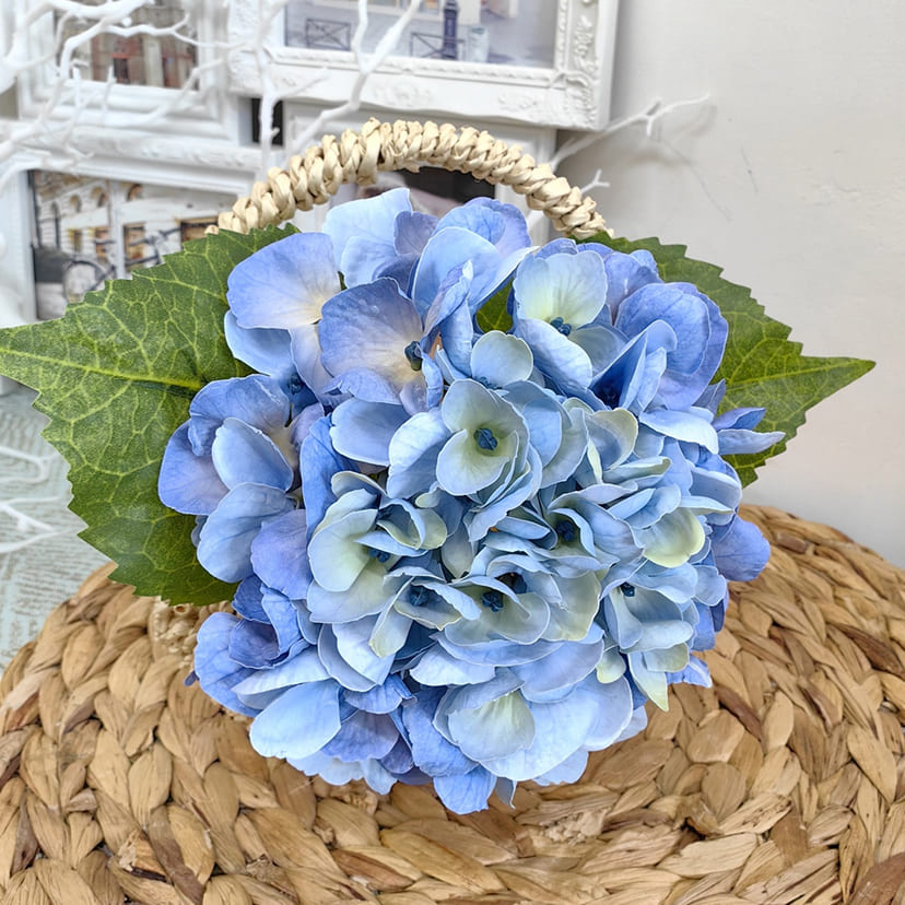 Искусственные цветы в Барнауле | Цветок искусственный «Гортензия», голубая, одиночный