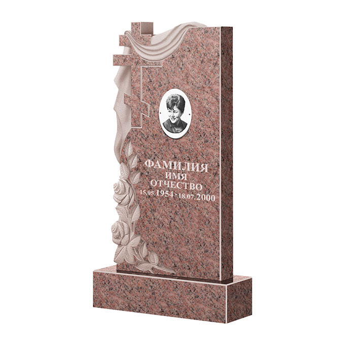 Гранитные памятники в&nbsp;Барнауле | Памятник из гранита Розалия Pink ФГЦ-189