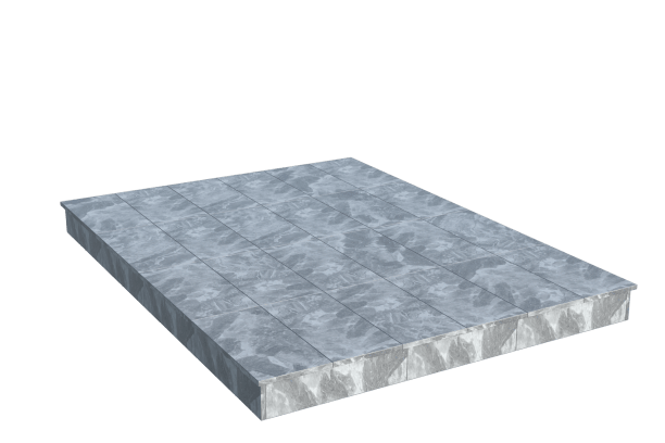 Площадки на могилу в&nbsp;Барнауле | Площадка с вертикальной (15 см) мраморной облицовкой