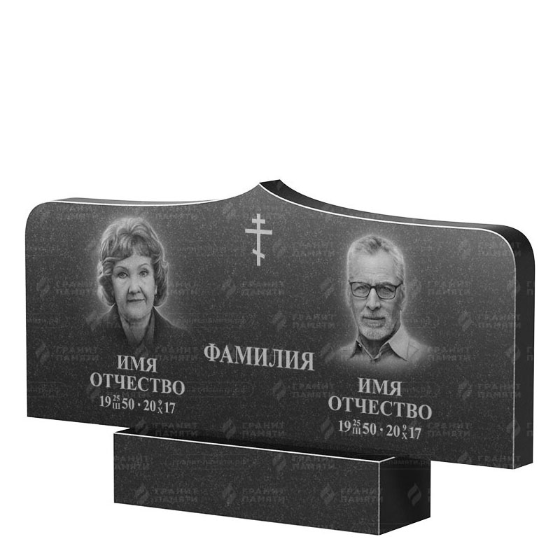 Гранитные памятники в&nbsp;Барнауле | Двойной гранитный памятник ФГ-260