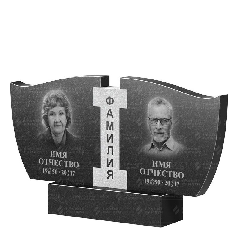 Памятники из гранита двойные в&nbsp;Барнауле | Двойной гранитный памятник ФГ-138