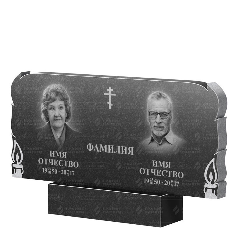 Памятники из гранита двойные в&nbsp;Барнауле | Двойной гранитный памятник ФГ-133