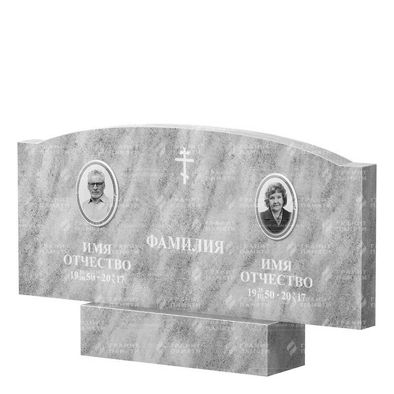Памятники из мрамора в&nbsp;Барнауле | Двойной мраморный памятник ФМ-257