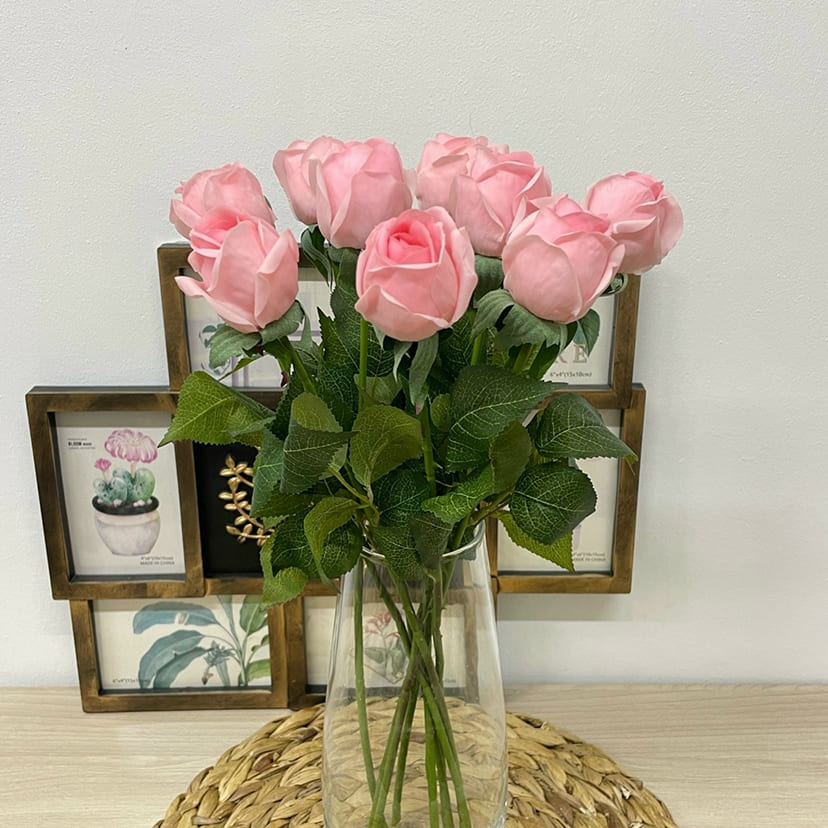 Искусственные цветы в Барнауле | Цветок искусственный «Роза», нежно-розовая, одиночный