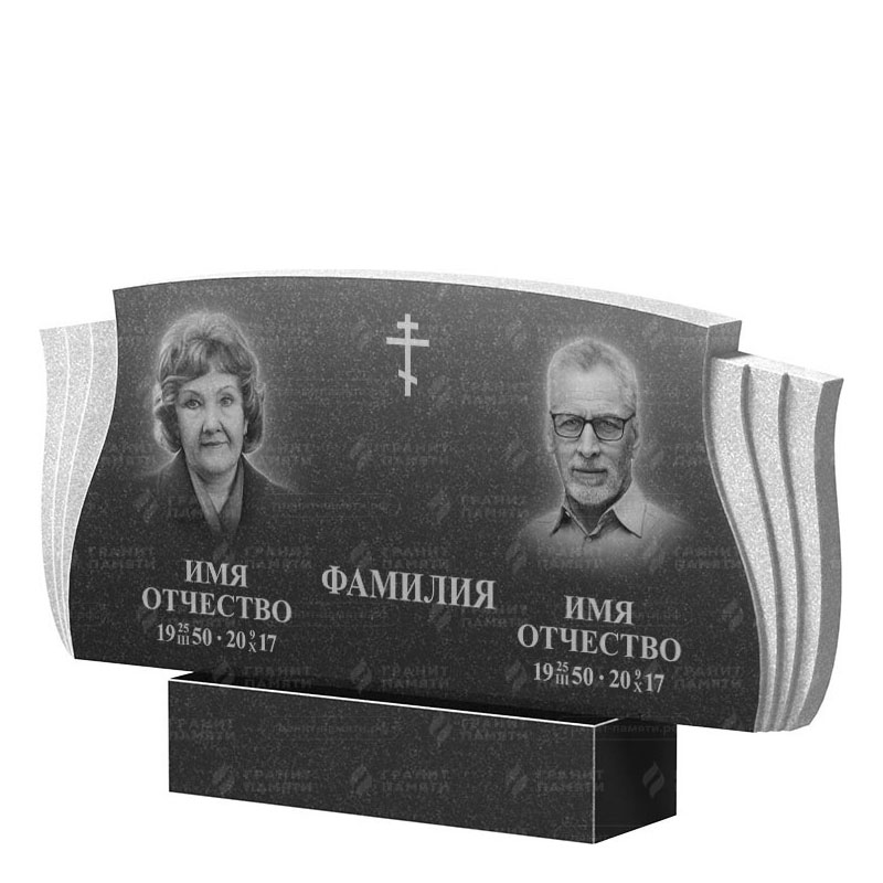 Гранитные памятники в&nbsp;Барнауле | Двойной гранитный памятник ФГ-264