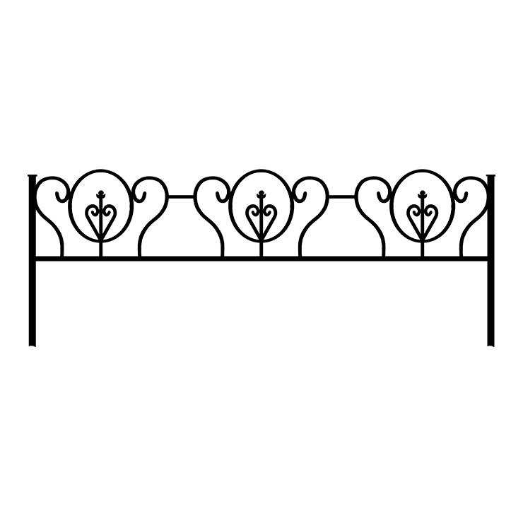 Металлические оградки, столы, скамейки в&nbsp;Барнауле | Оградка №3