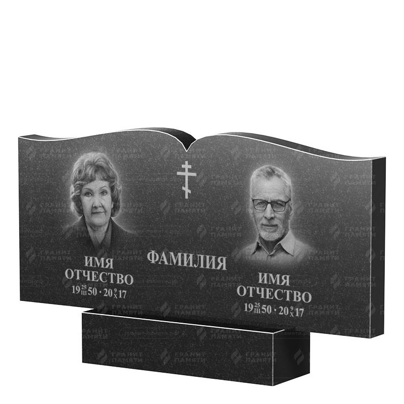 Гранитные памятники в&nbsp;Барнауле | Двойной гранитный памятник ФГ-259