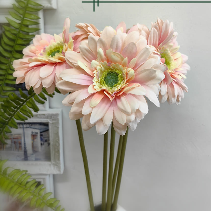 Искусственные цветы в Барнауле | Цветок искусственный «Гербера», молочно-розовая, одиночный