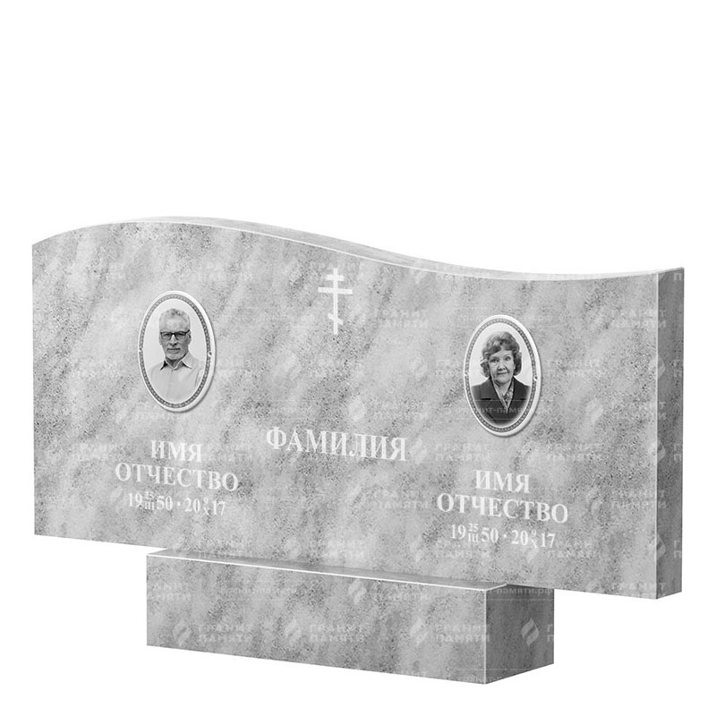 Памятники из мрамора в&nbsp;Барнауле | Двойной мраморный памятник ФМ-255