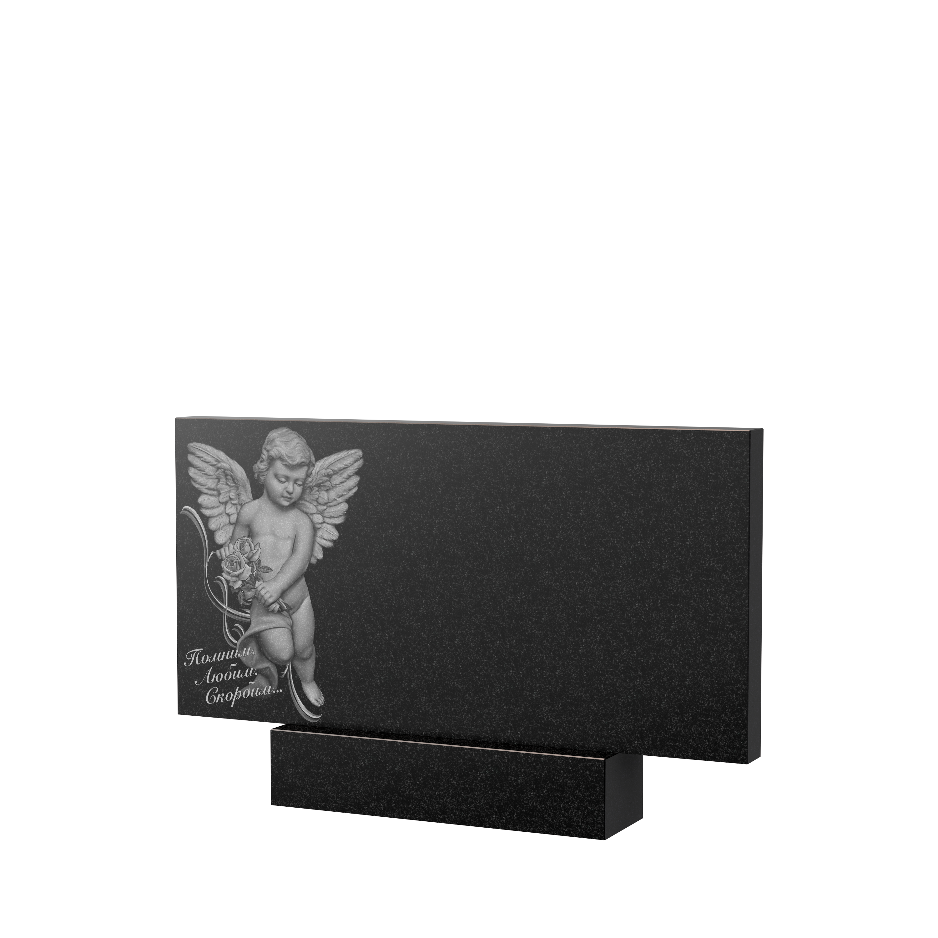 Художественное оформление памятника в&nbsp;Барнауле | Художественное оформление на гранитную стелу, рисунок ГХО-008