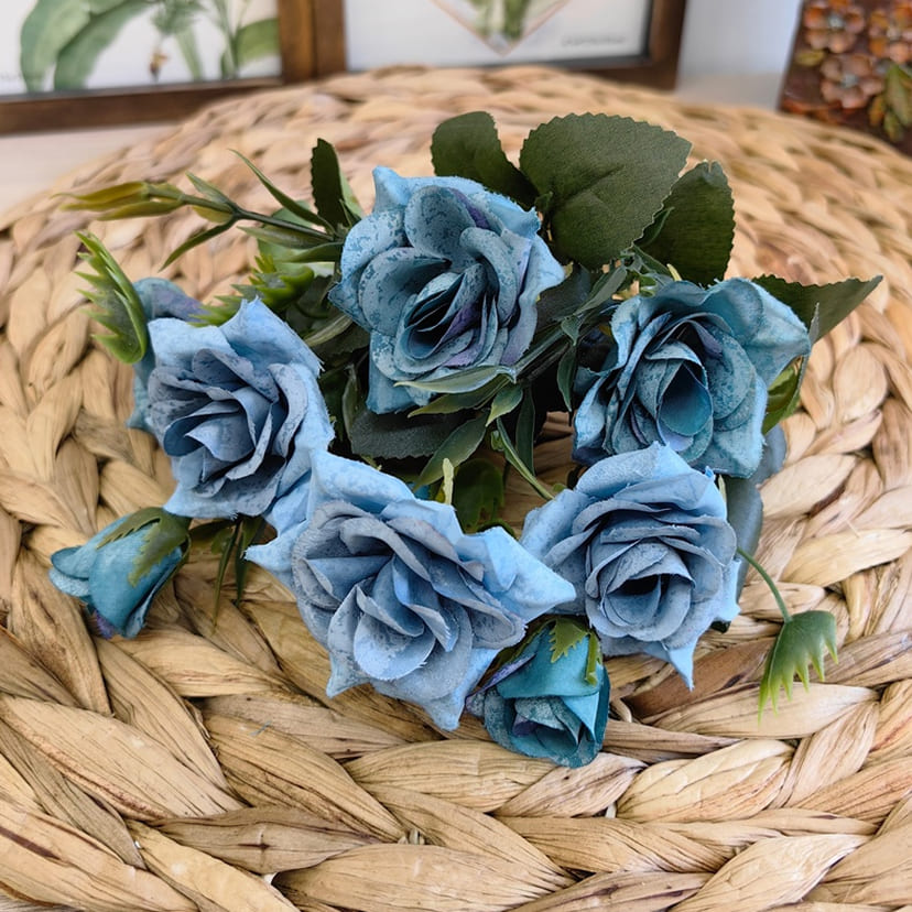 Искусственные цветы в Барнауле | Цветы искусственные «Розы», синие, букет
