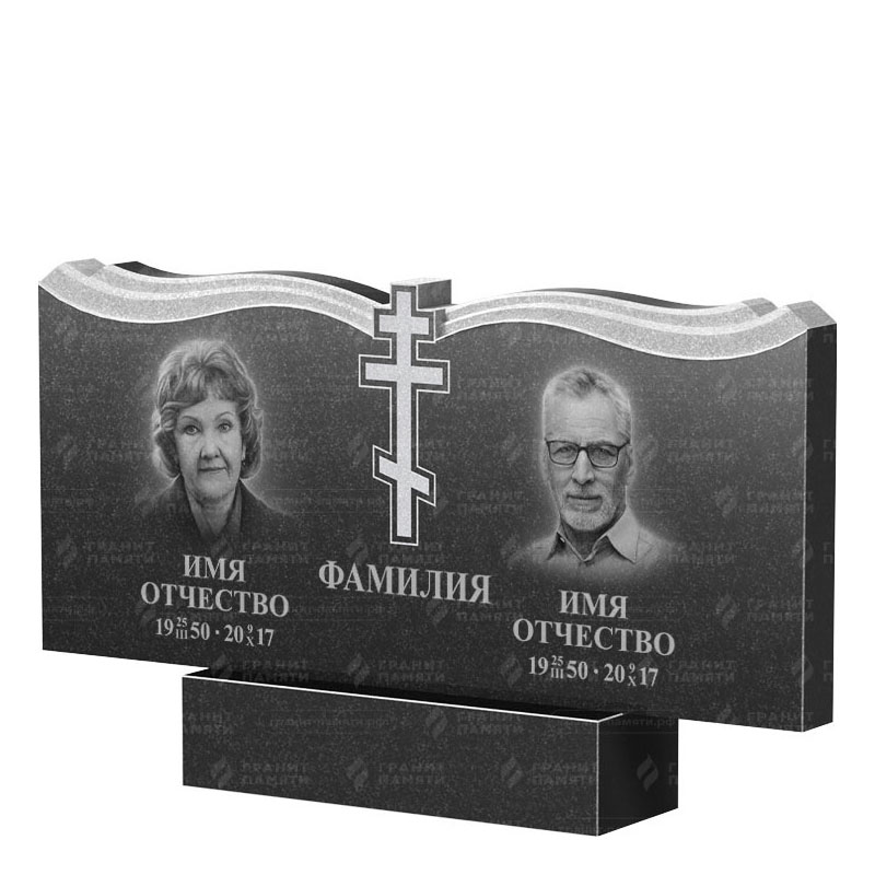 Гранитные памятники в&nbsp;Барнауле | Двойной гранитный памятник ФГ-262