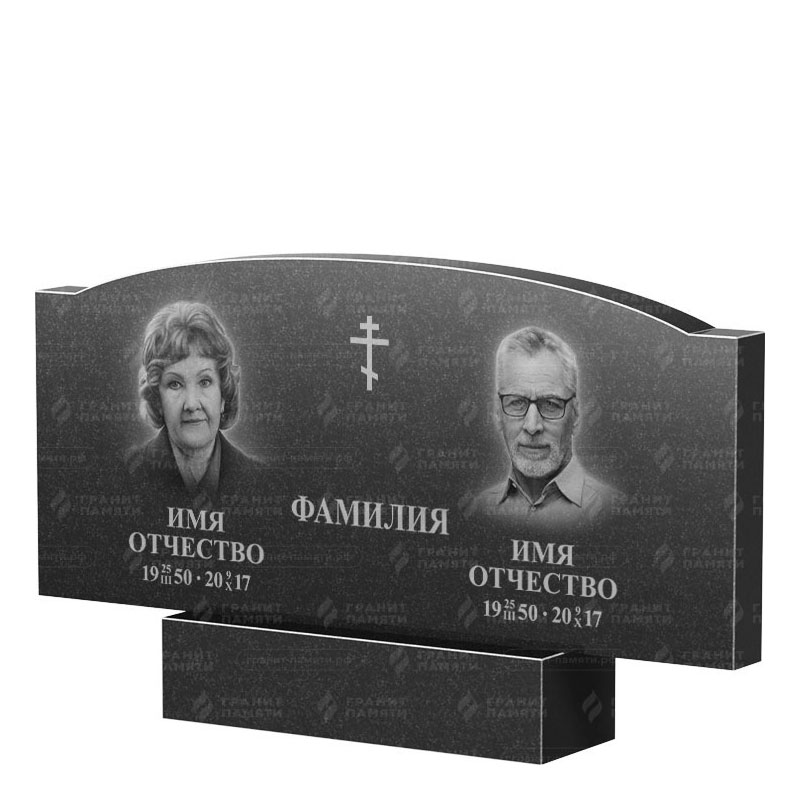 Гранитные памятники в&nbsp;Барнауле | Двойной гранитный памятник ФГ-257