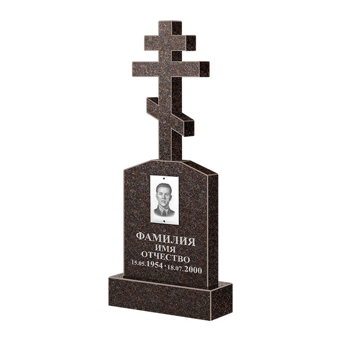 Гранитные памятники в&nbsp;Барнауле | Памятник из гранита Карел Brown ФГЦ-099