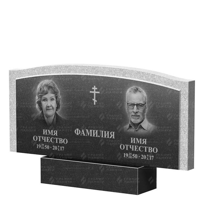 Памятники из гранита двойные в&nbsp;Барнауле | Двойной гранитный памятник ФГ-131