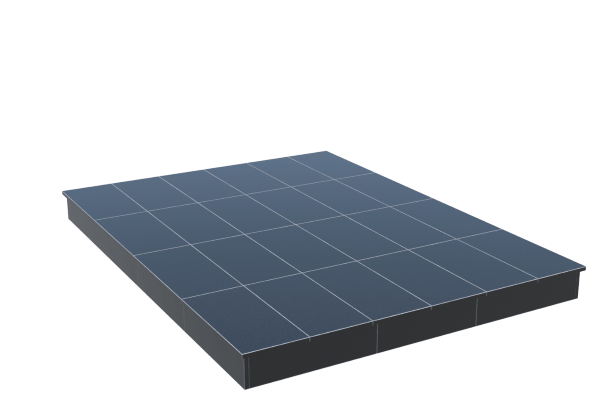 Площадки на могилу в&nbsp;Барнауле | Площадка с вертикальной (15 см) облицовкой гранитом Габбро