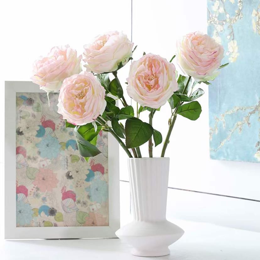 Искусственные цветы в Барнауле | Цветок искусственный «Роза пионовидная», молочно-розовая, одиночный