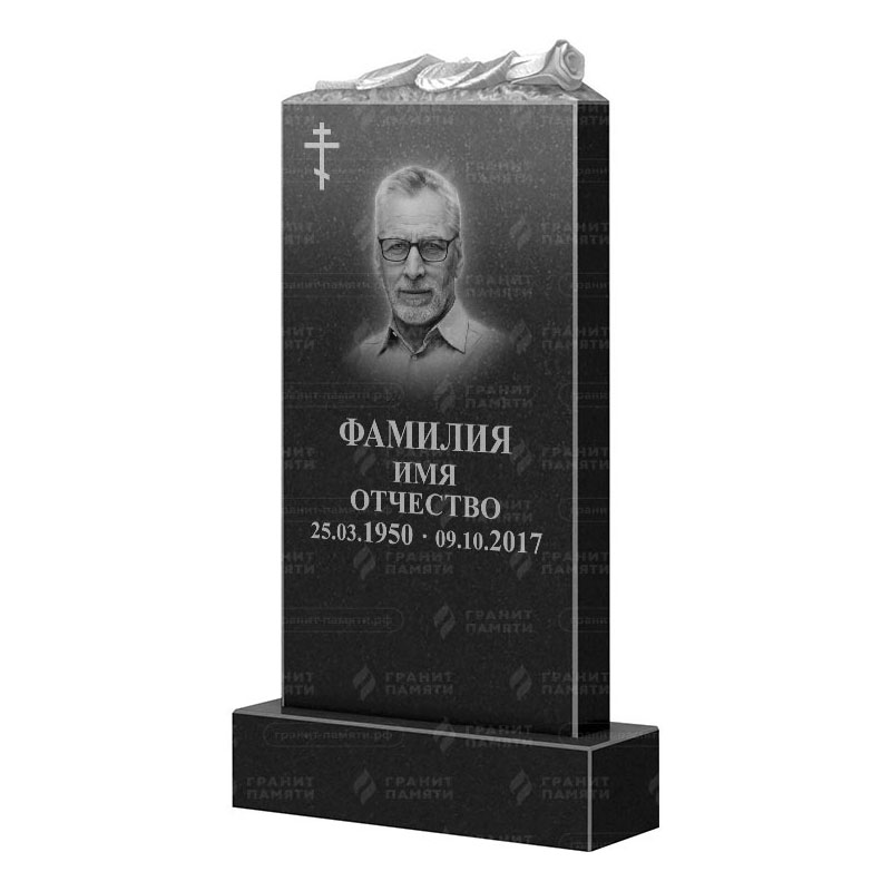 Памятники из гранита с цветами в&nbsp;Барнауле | Гранитный памятник ФГ-105
