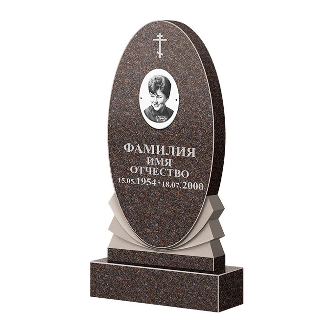 Памятники из цветного гранита в&nbsp;Барнауле | Памятник из гранита Карел Brown ФГЦ-068