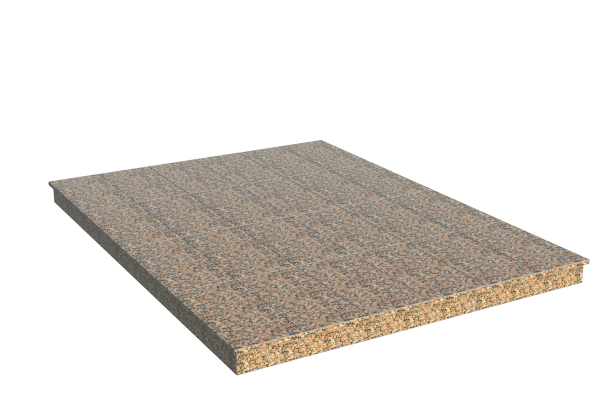 Площадки на могилу в&nbsp;Барнауле | Площадка с вертикальной (10 см) облицовкой Южно-султаевским гранитом