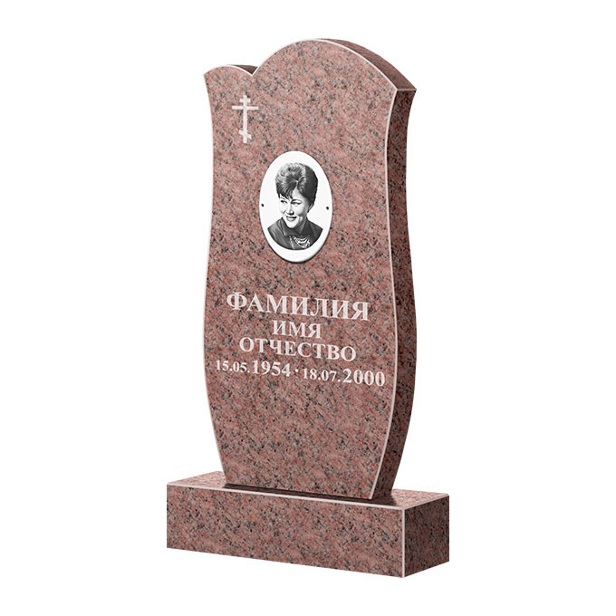 Памятники из цветного гранита в&nbsp;Барнауле | Памятник из гранита Розалия Pink ФГЦ-039