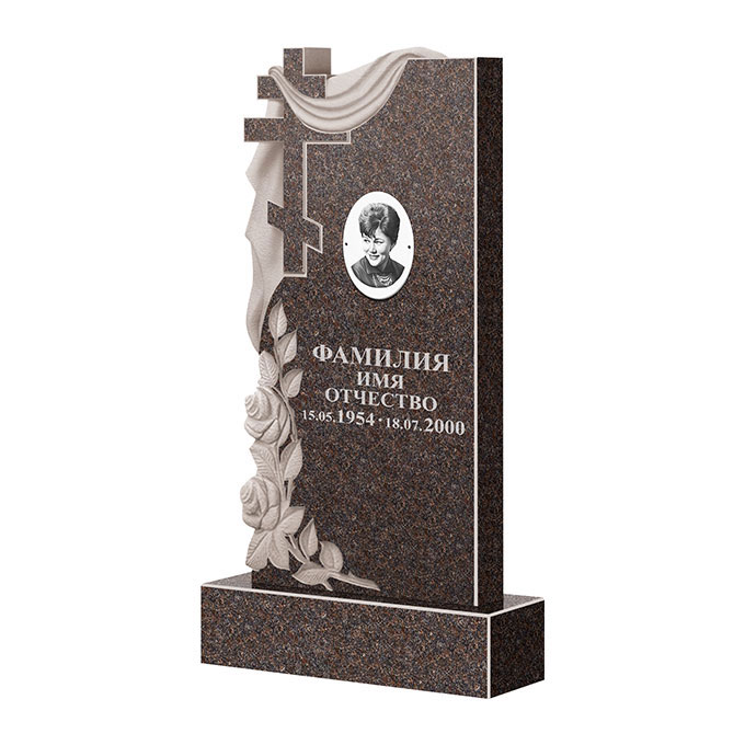 Гранитные памятники в&nbsp;Барнауле | Памятник из гранита Карел Brown ФГЦ-189