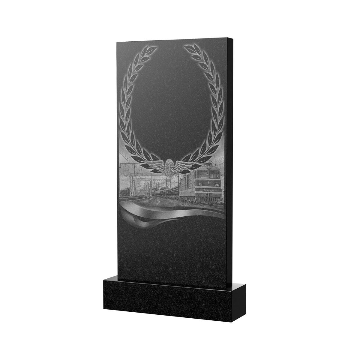 Художественное оформление памятника в&nbsp;Барнауле | Художественное оформление на гранитную стелу, рисунок ВХО-054