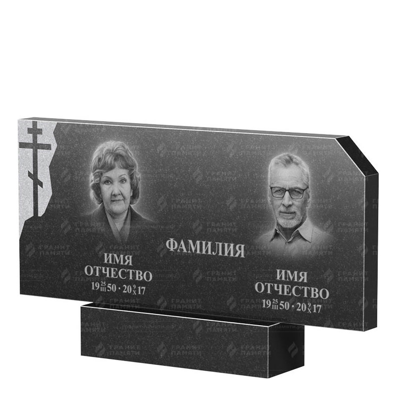 Памятники из гранита двойные в&nbsp;Барнауле | Двойной гранитный памятник ФГ-134